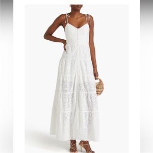 Alice + Olivia White Lace Maxi Dress